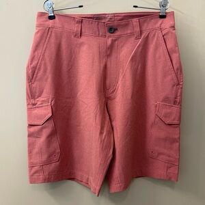 Eddie Bauer Amphib Cargo Shorts Men’s 32 reddish pink Hiking Stretch Outdoors